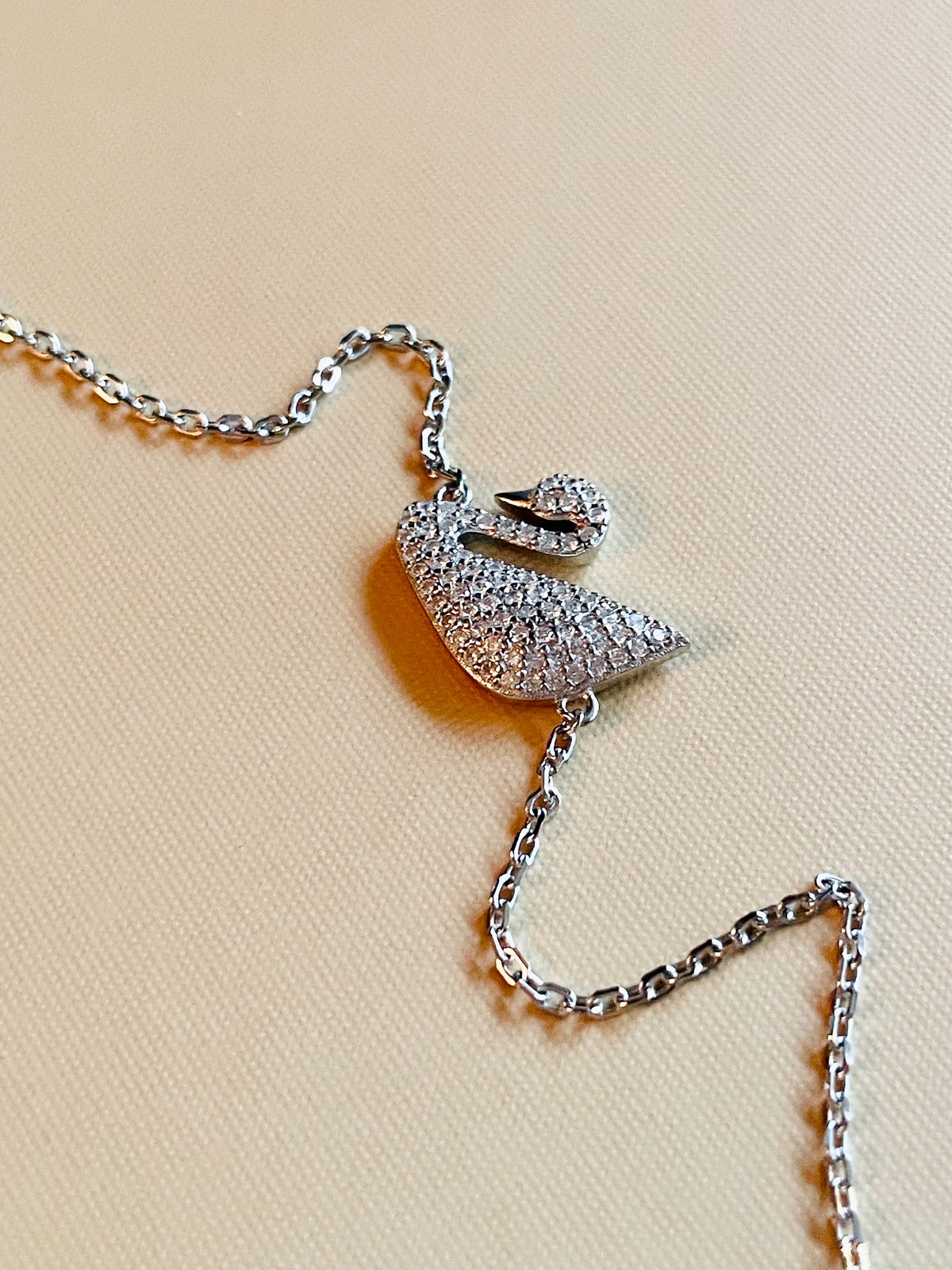 Crystal Swan Lake Sterling Silver Bracelet