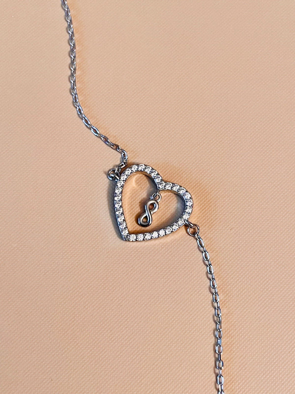 Infinite Heart Sterling Silver Bracelet