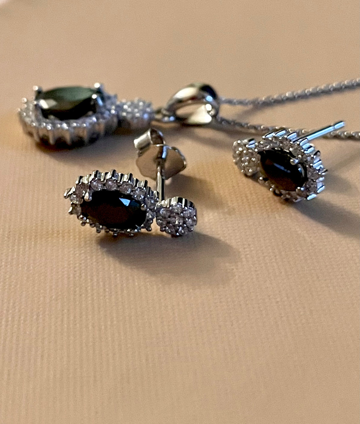 Midnight Crystal Necklace Set