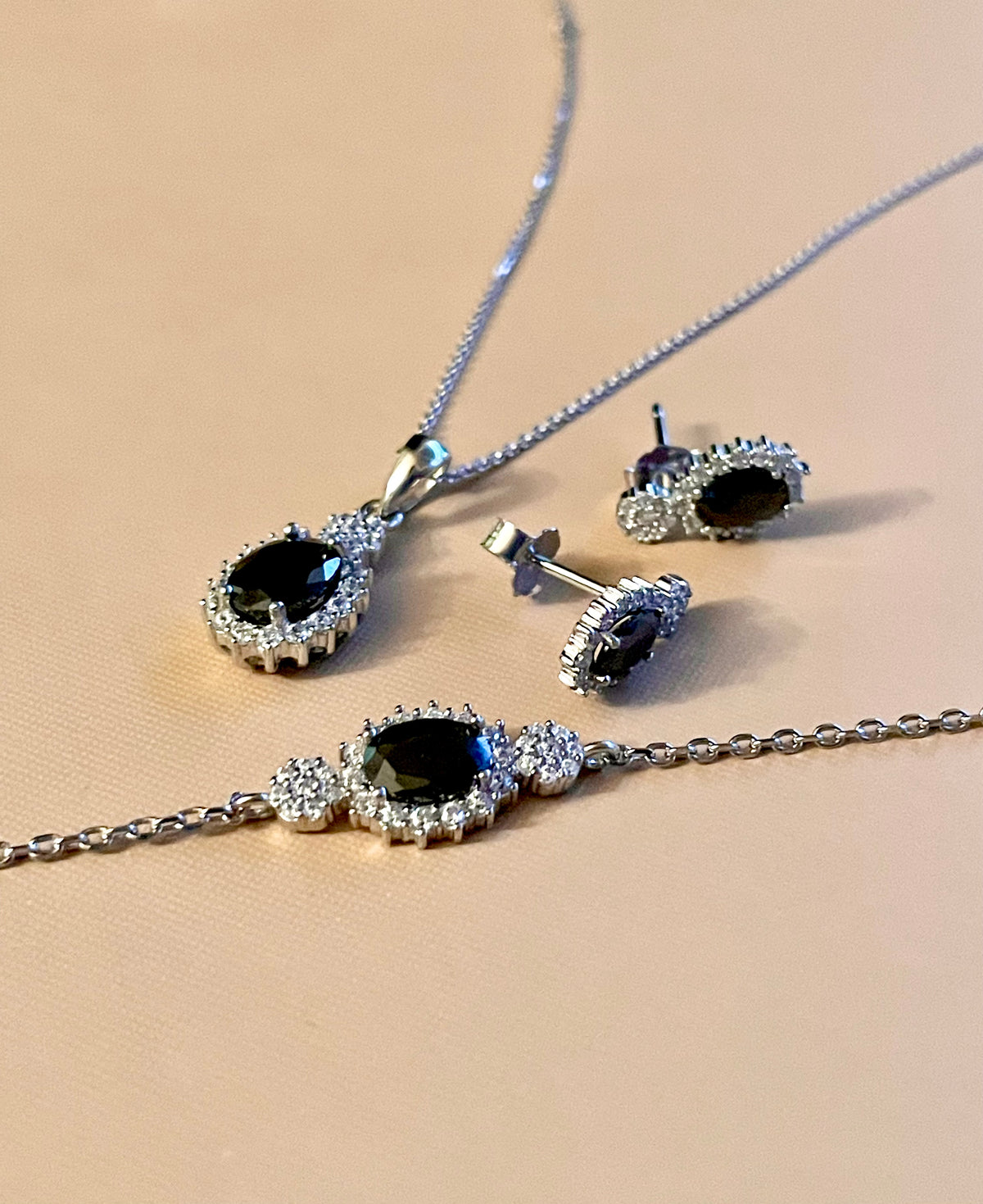 Midnight Crystal Necklace Set