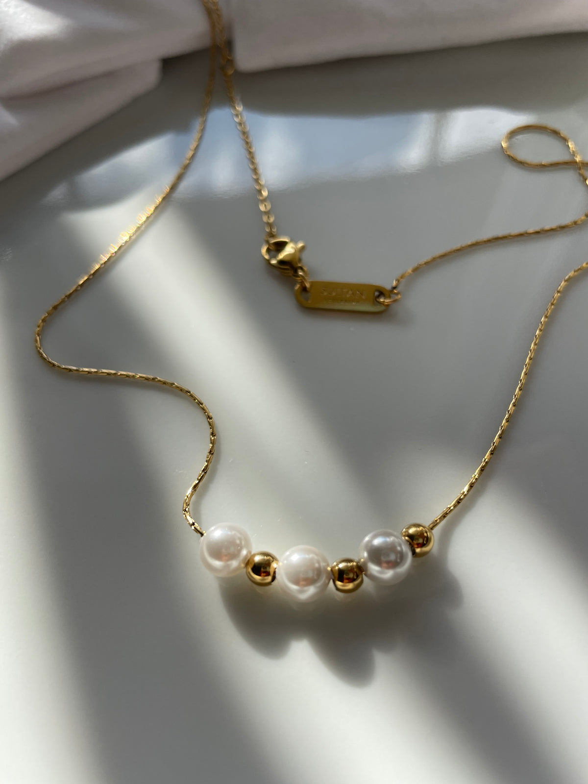 Genuine Pearl Gold Necklace