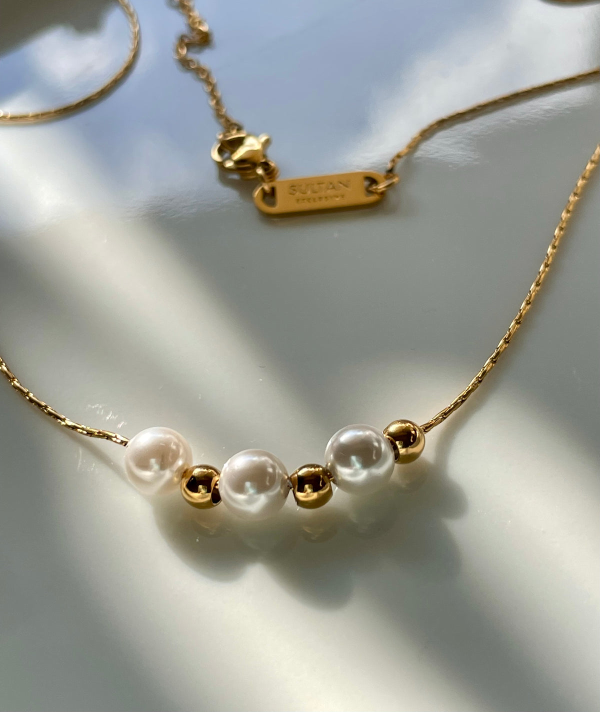 Genuine Pearl Gold Necklace