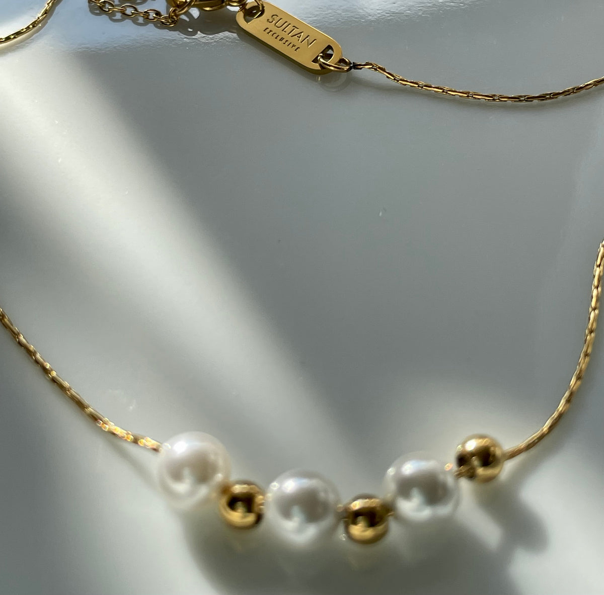 Genuine Pearl Gold Necklace