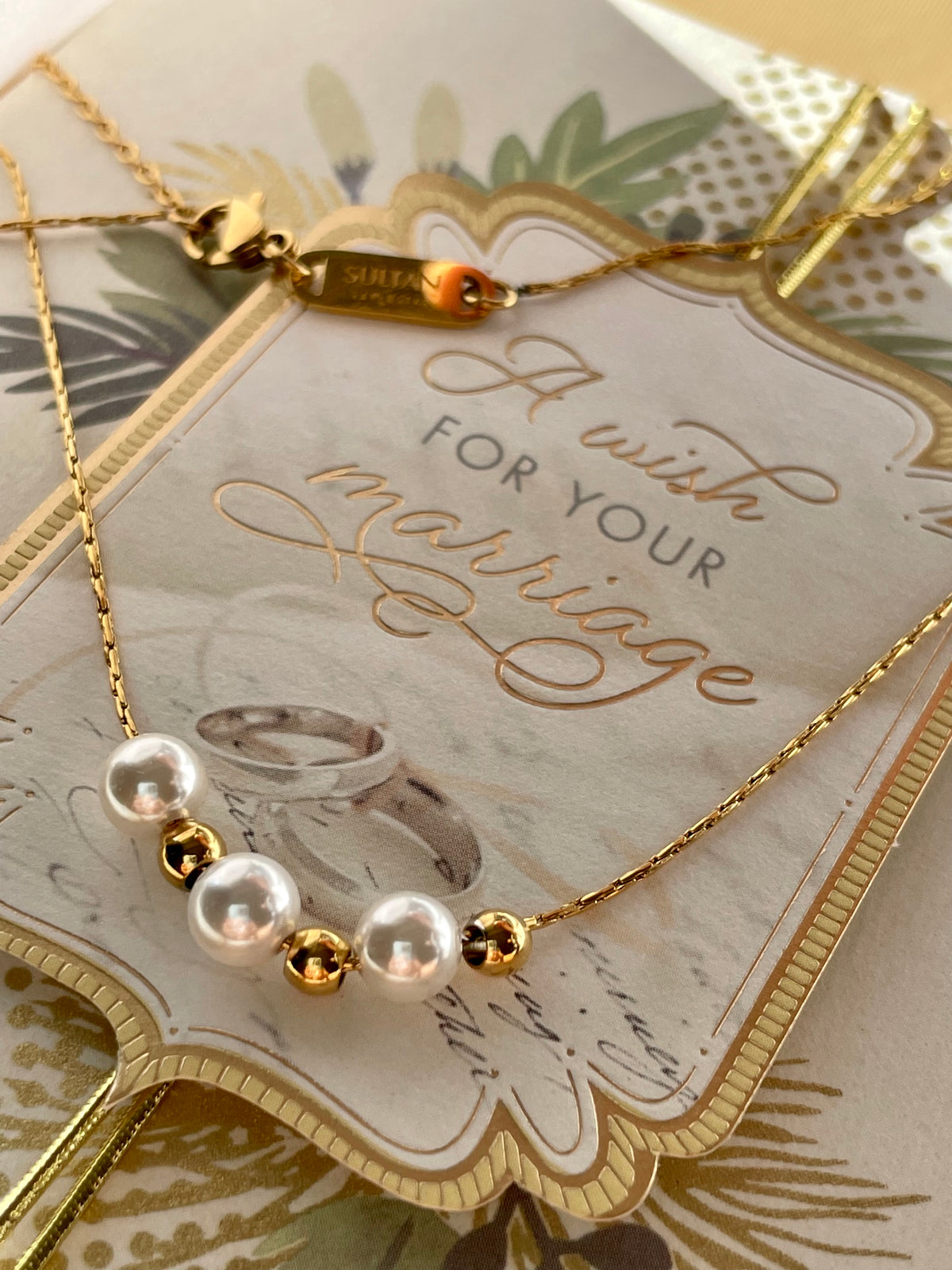 Genuine Pearl Gold Necklace