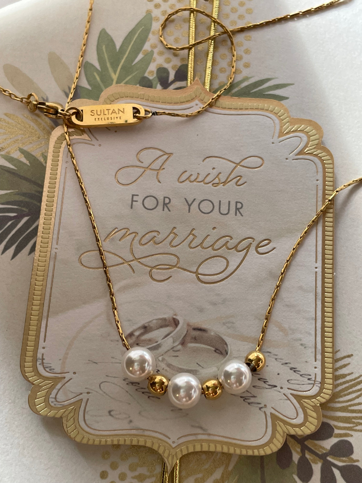 Genuine Pearl Gold Necklace