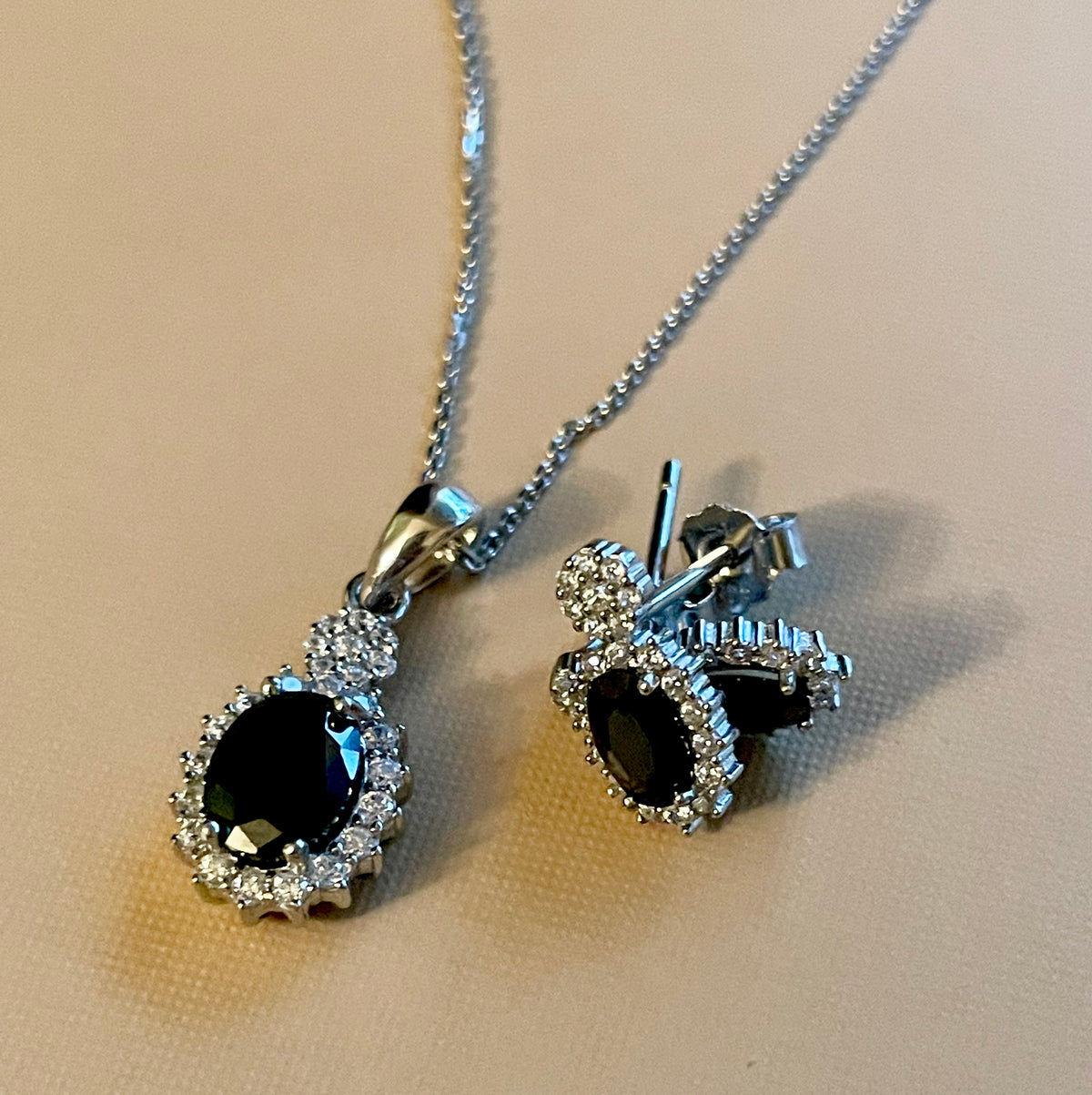 Midnight Crystal Necklace Set